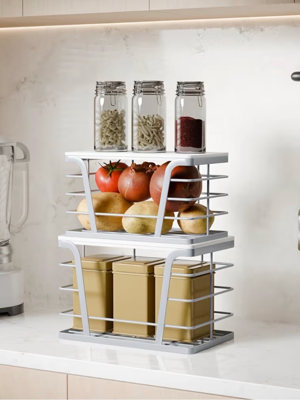 2-Pack, Stackable/Mountable Storage Organizers